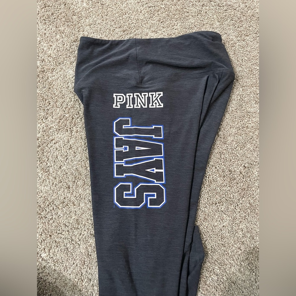 Pink creighton jays leggings, size small